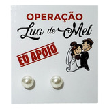 Kit 50 Pares Brinco De Pérola Operação Lua De Mel 