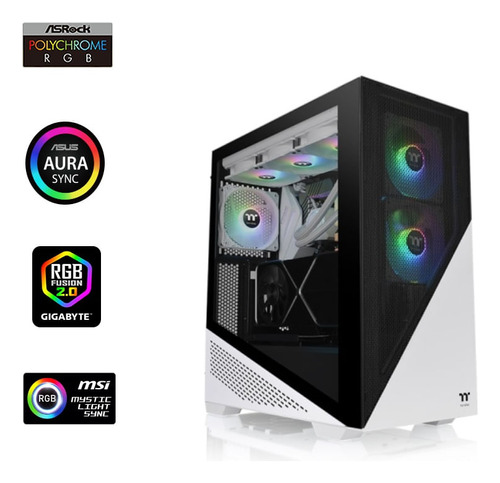 Chasis Thermaltake Divider 370 Tg Snow Argb + 3 Ventiladores