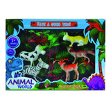 Set De Animales De Selva 7 Piezas En Caja 32x23cm - 53300