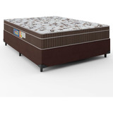 Cama Box Casal Colchão Espuma Orthoface 138cm X 188cm X 63cm Marrom