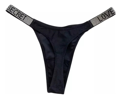 Calcinha Fio Dental Strass Love Secret Sexy Lingerie De Luxo