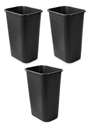 3 Cestos De Basura Grande Rubbermaid, 39 Litros 