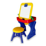 Escritorio Infantil Boy Toys Tablero Acrilico Comedor Azul