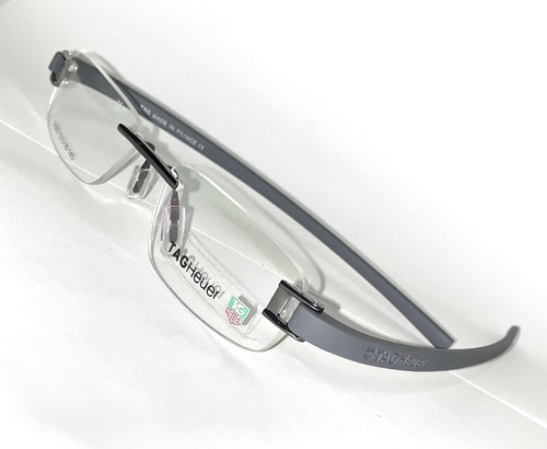 Armação Oculos De Grau Tag Heuer Th5069 Cinza + Case Linda!