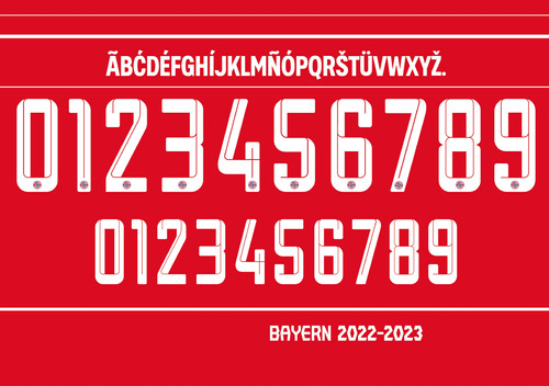 Tipografía Fc Bayern Munich 2022/2023 Y Vector