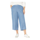 Anne Klein Plus Size Pull-on Cropped Tenc Light Pantalón P/d