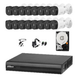 Kit Video Vigilancia 16 Cámaras 2mp Dvr 1080p Lit 6tb Baluns