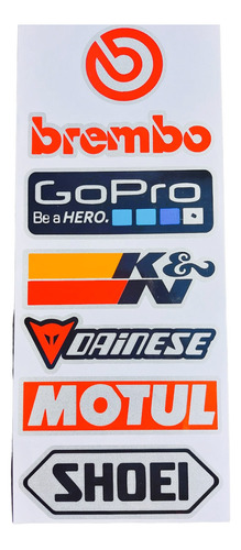 Stickers Reflejantes 3m Vinil Gopro Brembo Moto Auto Premiun
