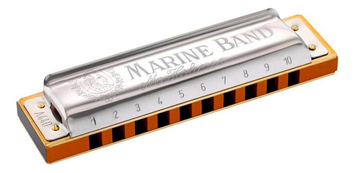 Gaita Boca Profissional Sí B Hohner Marine Band C/ Estojo