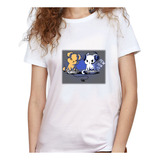 Camiseta Dama Estampada gameplays Perro Y Gato