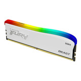 Memória Kingston 8gb 3200mhz Ddr4 Cl16 Fury Beast White Rgb