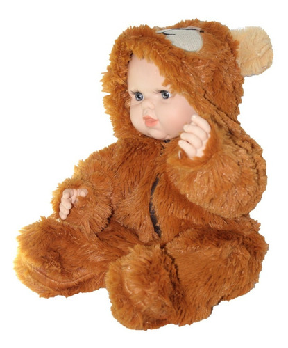 Muñeco Bebe Peluche Osito En Vinil 60 Cm+ Acta De Nacimiento