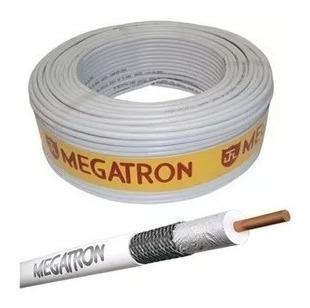 Cabo Tv Antena Coaxial Rg6 95% Malha Inmetro Megatron 100m