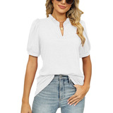 Playeras De Mujer Casual Camisetas Moda Con Cuello En V