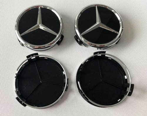  Juego De 4 Unidades De Tapa De Aro Emblema Mercedes Benz  Foto 4