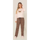 Pijama Conjunto Manga Longa Animal Print - Anna Kock