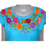 Blusas Bordadas A Mano De Chiapas / Tallas S Y Xs / M052