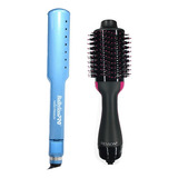 Revlon Cepillo Secador Volumen + Planchita Babyliss 4083 Kit