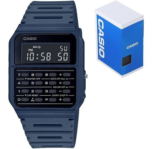 Reloj Casio Retro Ca53 Azul Calculadora Crono Alarma