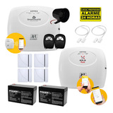 Kit Alarme Jfl Smartcloud Wifi 6 Sensores C/ Central Choque