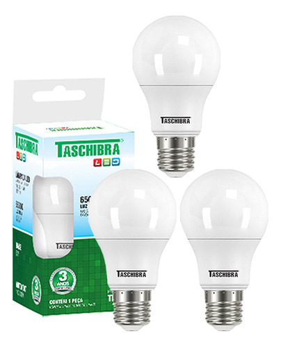 Lâmpada Led 15w Tkl 90 6500k Kit Com 3 Peças - Taschibra