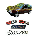 Kit 4 Insignias Fiat Uno Scr 1.6