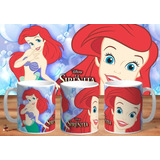 Taza - Tazón De Ceramica La Sirenita Disney 4k Art