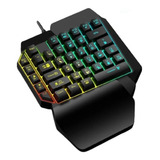 Teclado Gamer Uma Mão Rgb Led Single Handed Usb Pc M-1300