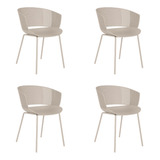 Silla De Comedor Capri Set X4 Plos Comedor Cocina Beige