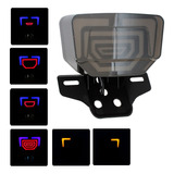 Calavera Led Stop Direccional Mica Humo Para Moto Universalf