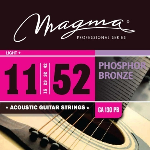 Encordado Guitarra Acustica Cuerdas 11/52 Magma Ga130pb