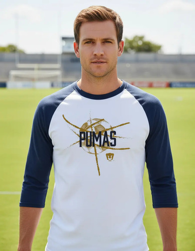 Jersey Raglán 3/4 Pumas Unam Hombre Balón