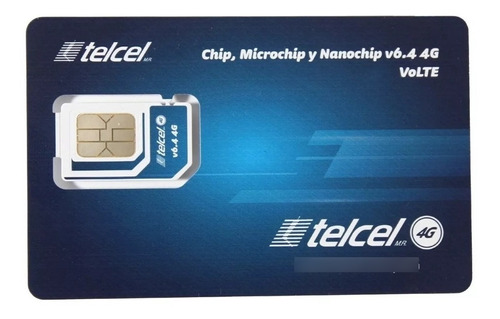 Kit-chip Microchip Telcel 4g Lte Para Cel. Lada 81 / 55 / 33