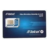 Chip Microchip Telcel 3g 4g Lte Para Cel. Lada Monterrey 81