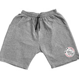 Pantalon Short De Algodon Futbol Internacional  Gris Melange