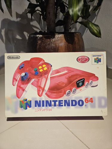 Nintendo 64 Clear Red Completo Na Caixa Serial Batendo Ótimo