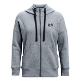 Hoodie Under Armour Rival Fleece Fz Mujer-gris