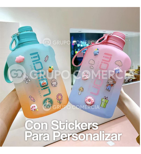 Botilo Botilito Termo 2.5litros Deportivo Libre Bpa Stickers