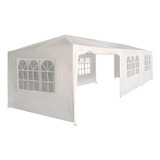 Toldo Reforzado 3x6 Carpa Ventanas Lona Impermeable Blanco