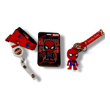 Kit X3 De Porta Carnet + Yoyo + Llavero De Spiderman