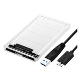 , Carcasa Para Disco Duro Externo Usb 3.0, Transparente ,