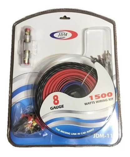 Kit De Cables Instalacion Para Potencia 8 Gauges 1500w