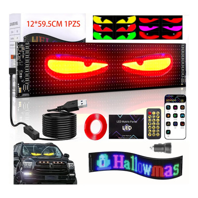 Pantalla Led Rgb Ojo Del Diablo Para Coches/camiones 12*60cm
