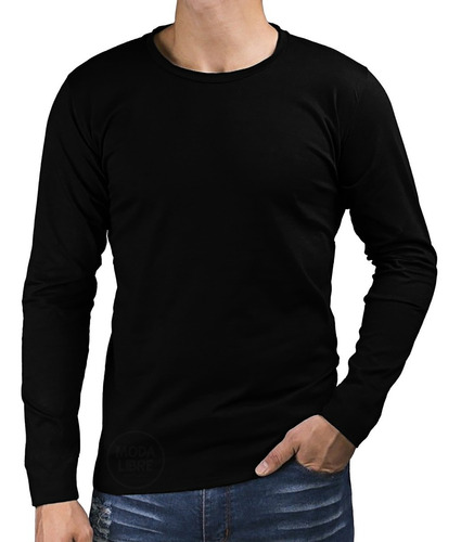 Remera Térmica Manga Larga - Lycra Frizada - Invierno - Hombre - Moda Libre 1 - Talle Xespecial * 7x-10x *