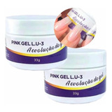 Gel 33gm Pink Lu3 Piu Bella Unha De Fibra De Vidro Gel