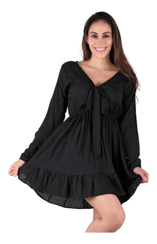 Vestido Mujer Stfashion Negro 60404020 Rayón
