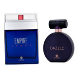 Kit  Perfume Masculino Empire Sport, Feminina Dazzle.