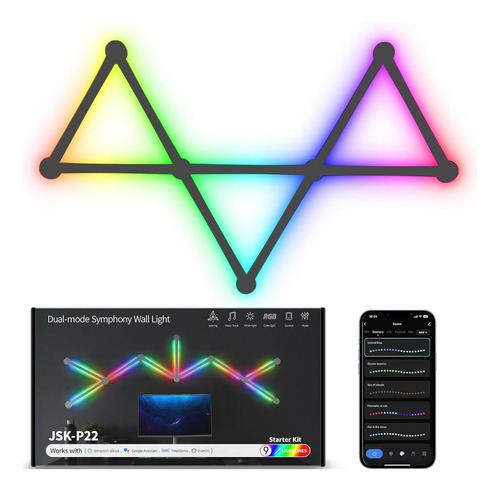 Aplique Led Inteligente Rgb Control Por Voz De Alexa