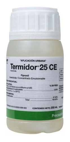 Insecticida Fipronil Termitas Moscas Termidor 25 Ce 250 Ml