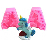 Molde De Silicona 3d Unicornio Vela Molde Unicornio Caramelo